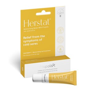 Herstat Moisturizing Lip Protectant Ointment - Relief from the Symptoms of Cold Sores, 0.07 OZ