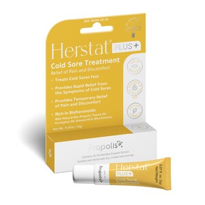 Herstat Plus+ Cold Sore Treatment, 0.07 OZ