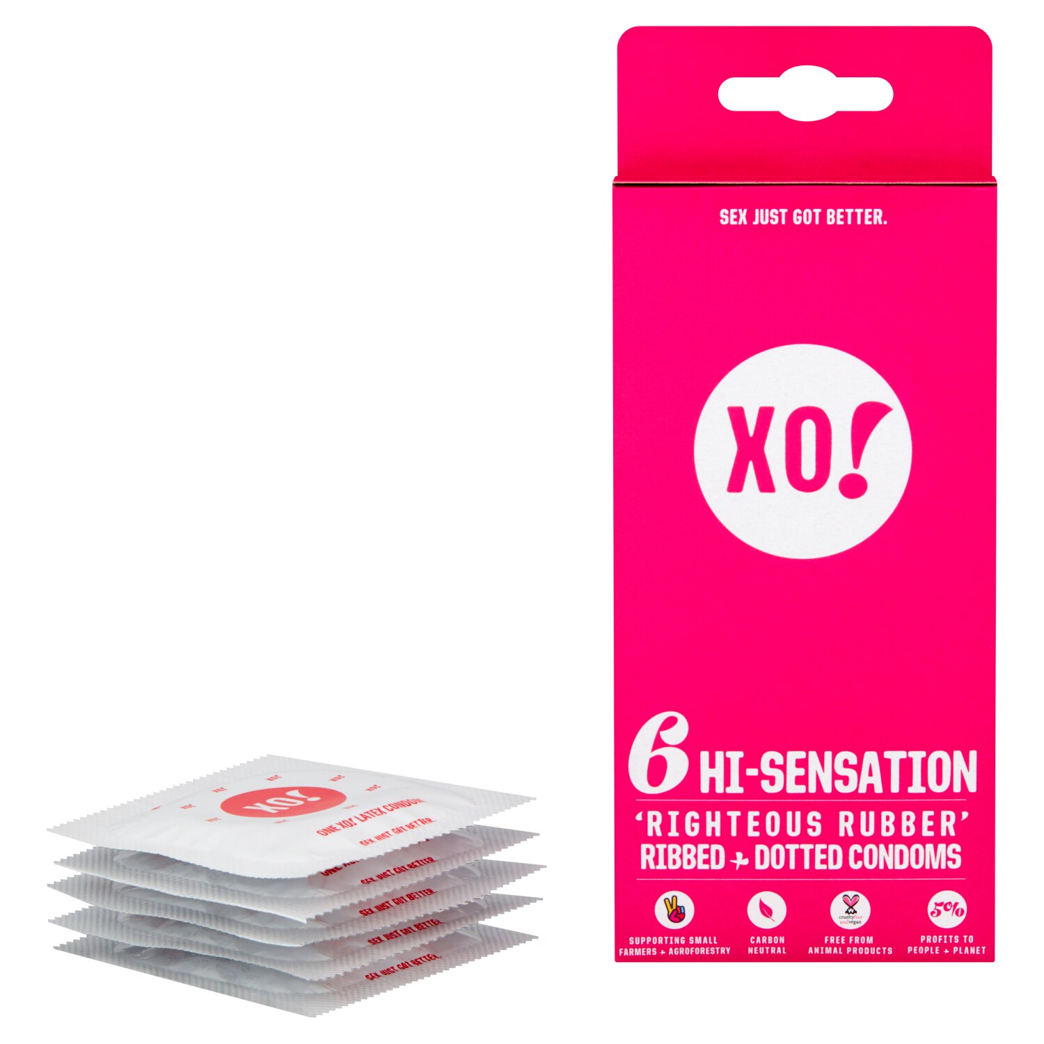 XO! Hi-Sensation Fairly Traded Rubber Condoms, 6 Ct , CVS