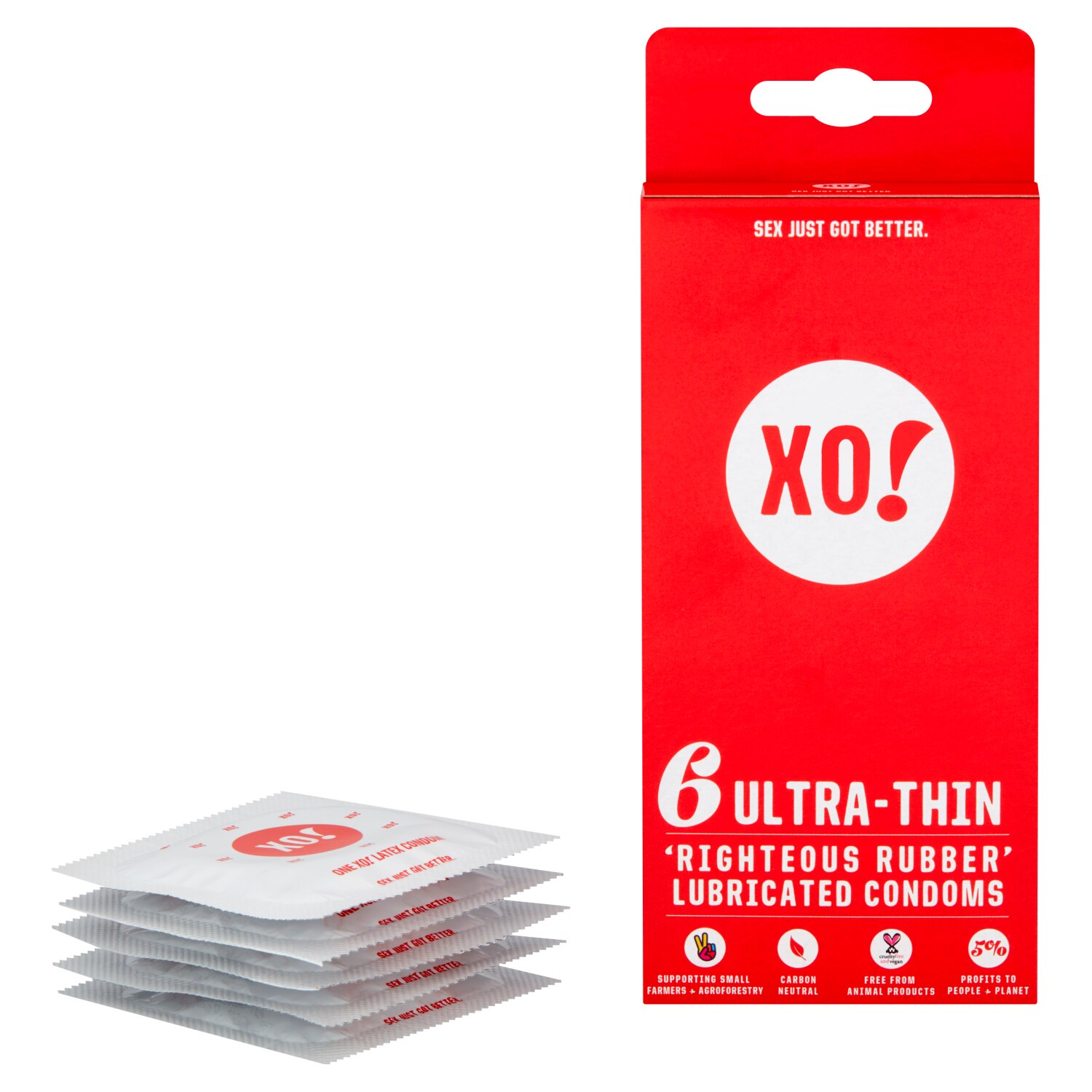 XO! Ultra-Thin Fairly Traded Rubber Condoms, 6 Ct , CVS