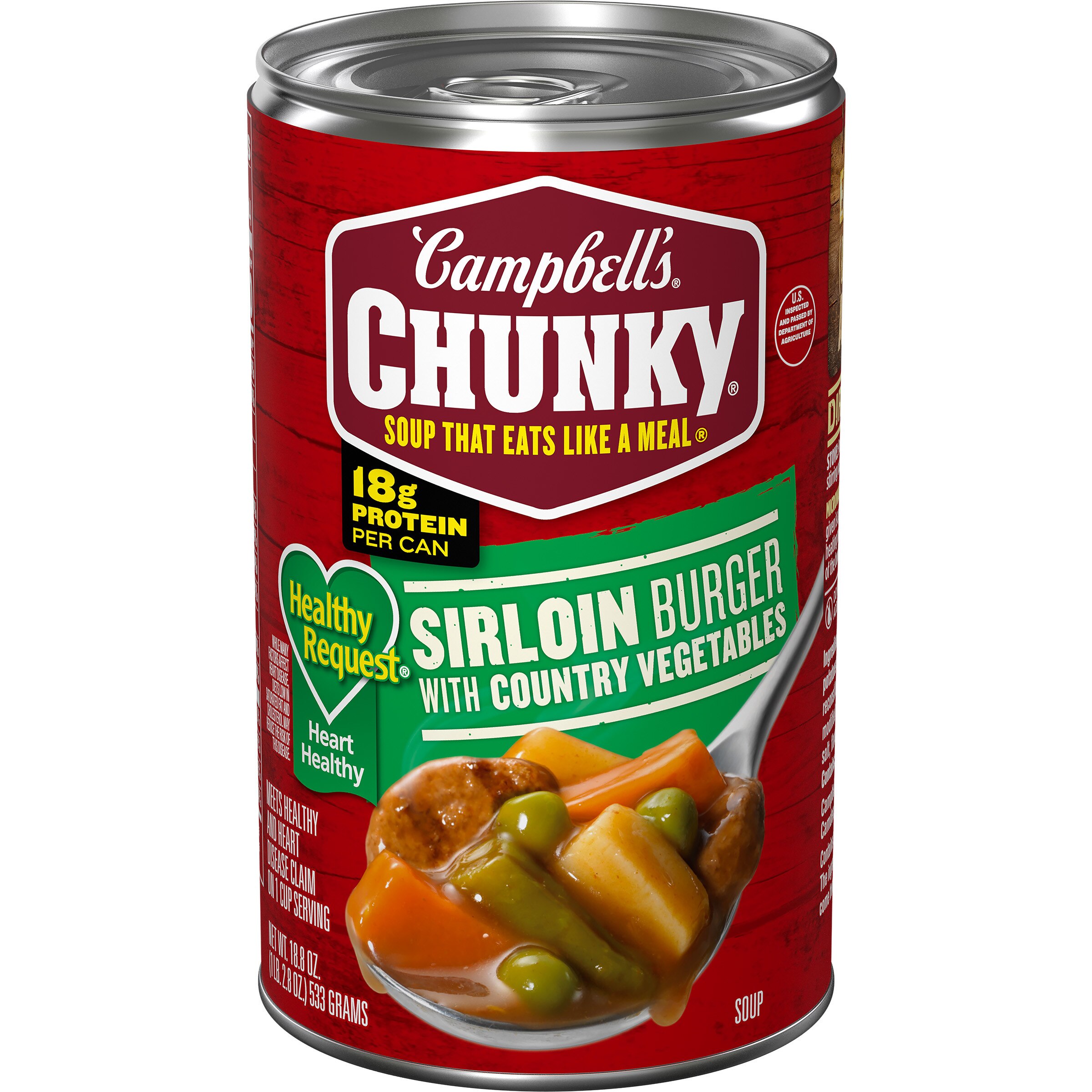 Campbell's Chunky Healthy Request Soup, Sirloin Burger With Country Vegetable Beef Soup, 18.8 Oz , CVS