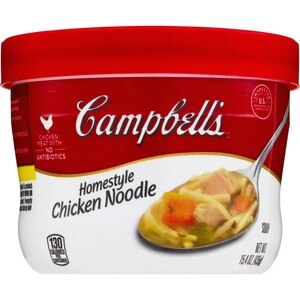 Campbell's Homestyle Chicken Noodle Microwavable Soup Bowl, 14.4 OZ
