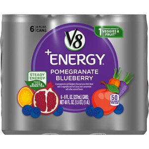 V8 +Energy Pomegranate Blueberry, 6 CT