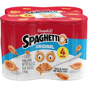 Campbell's SpaghettiOs Original Canned Pasta, 15.8 Oz Cans, 4 Pack - 15 Oz , CVS