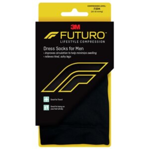 Futuro Firm Compression Dress Socks for Men, Black | Pick Up In Store ...