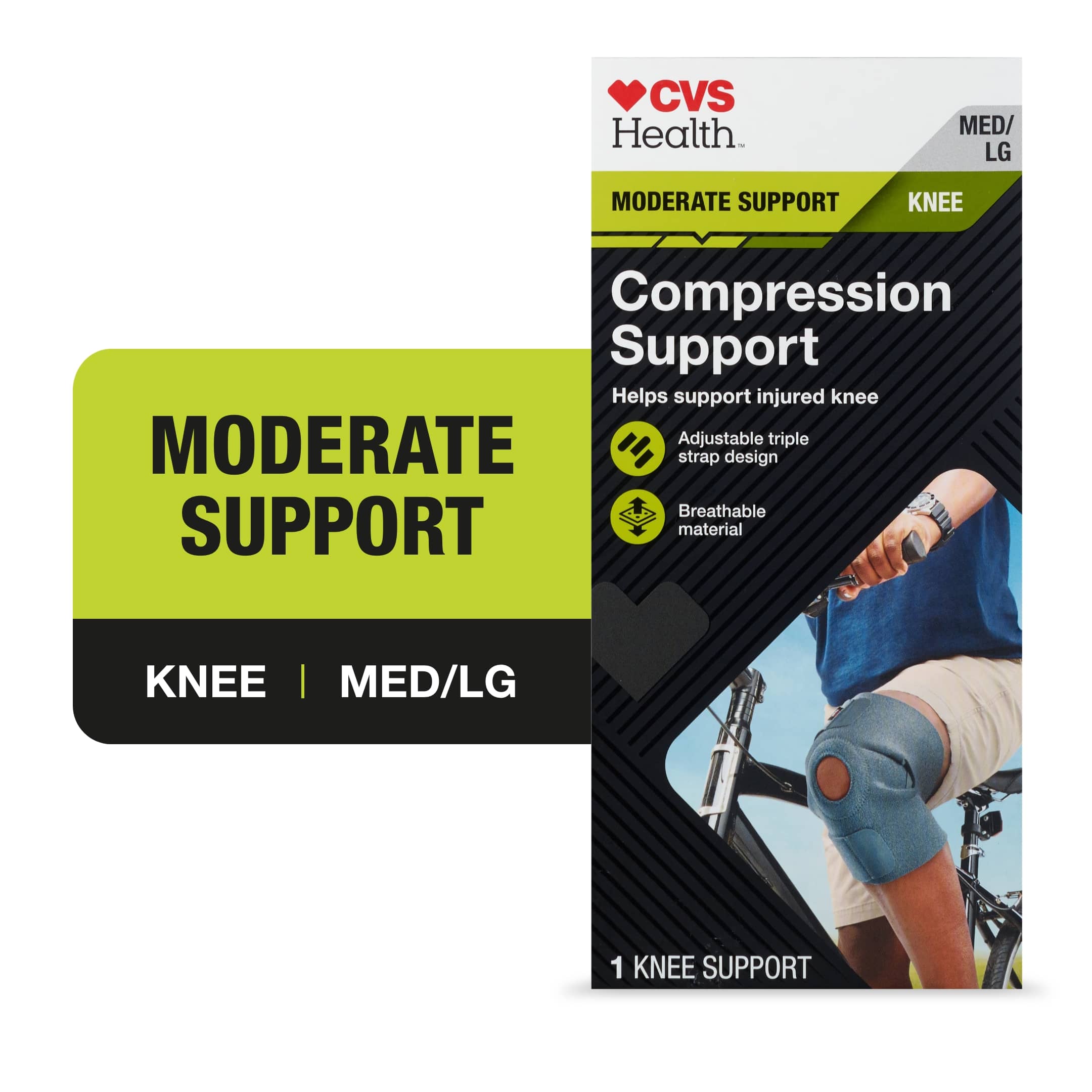 CVS Health Adjustable Compression Knee Support, MED/LG