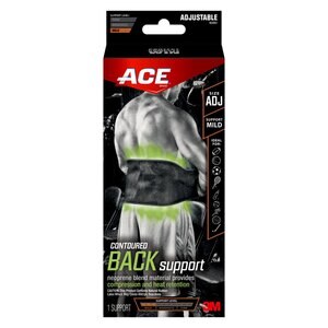 ACE Brand Contoured Back Support, Adjustable , CVS
