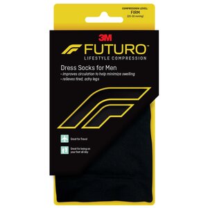 Futuro Firm Compression Dress Socks for Men, Black