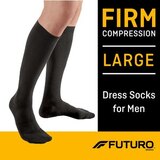 Futuro Firm Compression Dress Socks for Men, Black, thumbnail image 2 of 5