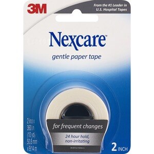 Nexcare Gentle Paper First Aid Tape, 2 in x 10 yd, Carded