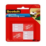 Scotch Removable Mounting Squares, 1 in x 1 in, 16 ct, thumbnail image 1 of 5