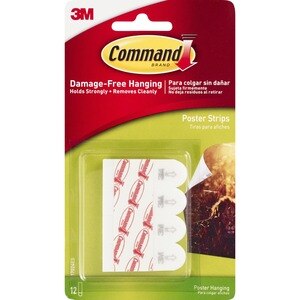 3M COMMAND HOOKS & DAMAGE FREE PICTURE/POSTER HANGING STRIPS SMALL MEDIUM LARGE 