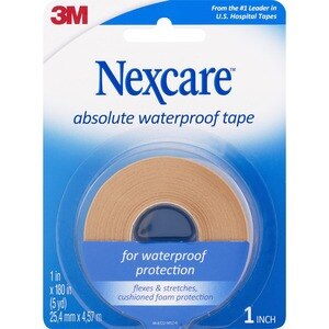 Nexcare Absolute Waterproof First Aid Tape, 1 in x 5 yds