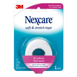 Nexcare Soft & Stretch First Aid Tape, 1 in x 6 yds