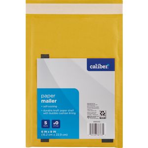 Caliber Rigid Photo Mailer - White, 5.75 In. X 8.25 In. - 5 Ct , CVS