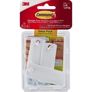 Command Sawtooth Picture Hangers - 3 Ct , CVS