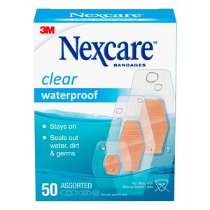 Nexcare Clear Waterproof Bandages, Assorted Sizes, 50 Ct , CVS