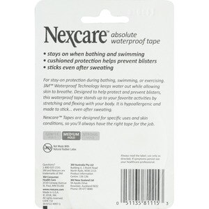 Nexcare Absolute Waterproof Tape 1 Inch X 5 Yards 1ea 