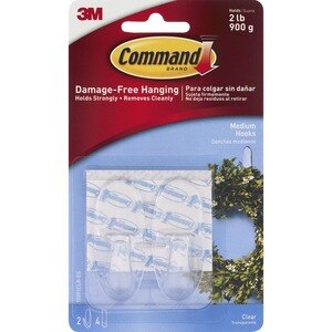 Command Damage-Free Hanging Medium Hooks & Strips, 2 Ct , CVS