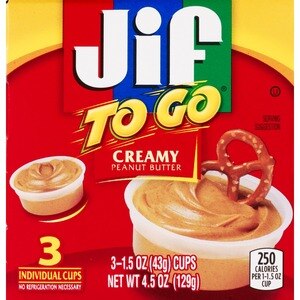  Jif To Go Creamy Peanut Butter Individual Cups 
