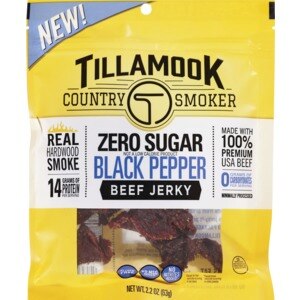 Tillamook Zero Sugar Beef Jerky, Black Pepper, 2.2 Oz , CVS