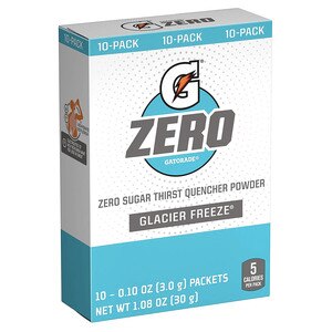 Gatorade Zero Thirst Quencher Powder, Glacier Freeze, 10 ct