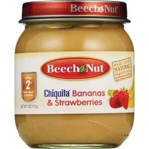 Beech-Nut Stage 2 Baby Food 6 Months+, 4 OZ, Chiquita Bananas And Strawberries , CVS