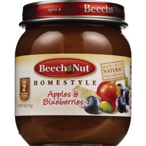 Beech-Nut Homestyle Stage 2 Baby Food 6 Months+, 4 OZ, Apples And Blueberries , CVS