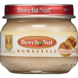 Beech-Nut Stage 1 - Comida para bebés, Homestyle Chicken & Chicken Broth, 4 meses +