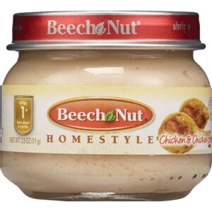  Beech-Nut Homestyle Chicken & Chicken Broth Stage 1 Baby Food, 4mos + 