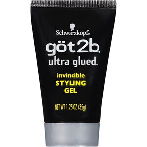 Got2b Ultra Glued Invincible Trial & Travel Size Styling Hair Gel, 1.25 OZ