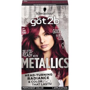 Got2b Metallic Permanent Hair Color, M68 Dark Ruby , CVS