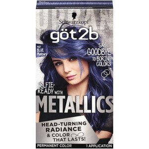 Got2b Metallic Permanent Hair Color, M67 Blue Mercury , CVS