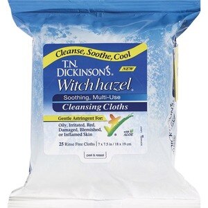 TN Dickinson's Witch Hazel Multi-Use Cleansing Cloths, 25/Pack