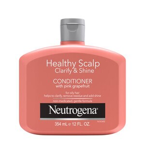 Neutrogena Exfoliating Healthy Scalp Clarify & Shine Anti-Residue Conditioner for Oily Hair with Pink Grapefruit, 12 OZ