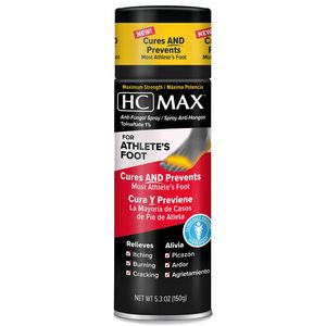HC MAX Maximum Strength Anti Fungal Spray Athlete s Foot 5.3 OZ