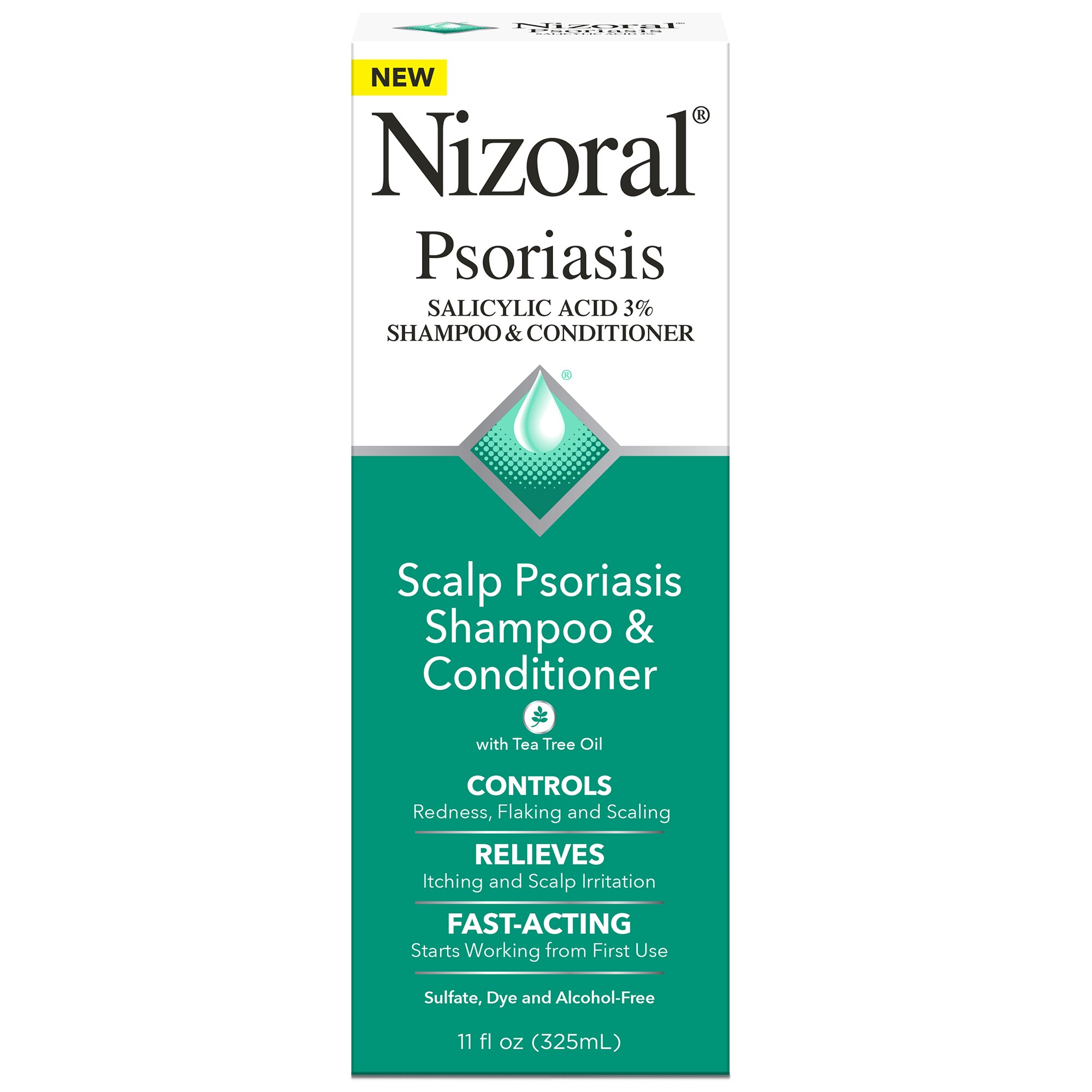 Nizoral Psoriasis - Champú y acondicionador 2 en 1 para la soriasis, 11 oz