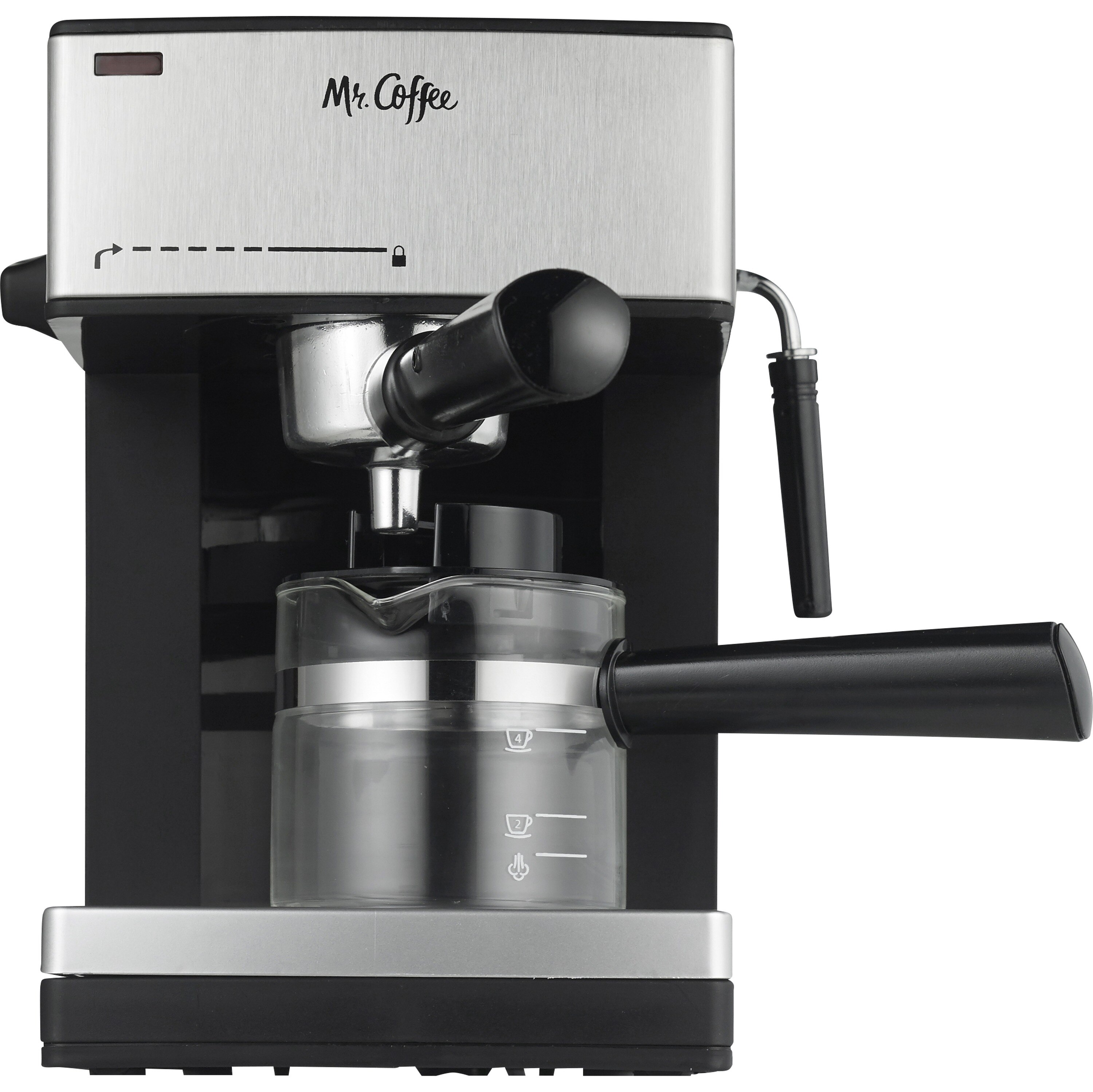 Oster Mr. Coffee Cappuccino And Espresso Maker Steam Pressure System, 4 Cup , CVS