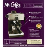 Mr. Coffee Cappuccino and Espresso Maker Steam Pressure System, 4 Cup, thumbnail image 3 of 4