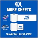Scott 1000 Sheets Per Roll Toilet Paper, Bath Tissue, 4 ct, thumbnail image 4 of 9