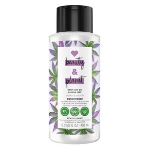 Love Beauty And Planet - Acondicionador sin sulfato para nutrir el cuero cabelludo y el cabello seco, Hemp Seed Oil & Nana Leaf, 13.5 oz