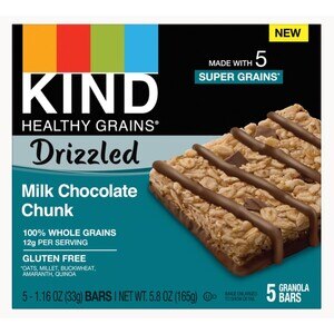 KIND Snacks Granola Bar 5 Ct, Drizzled Milk Chocolate Chunk - 1.16 Oz , CVS