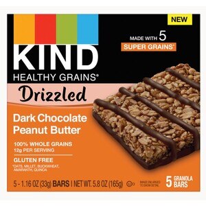 KIND Nacks Granola Bar, Drizzled Dark Chocolate Peanut Butter, 5 Ct, 5.8 Oz - 1.16 Oz , CVS