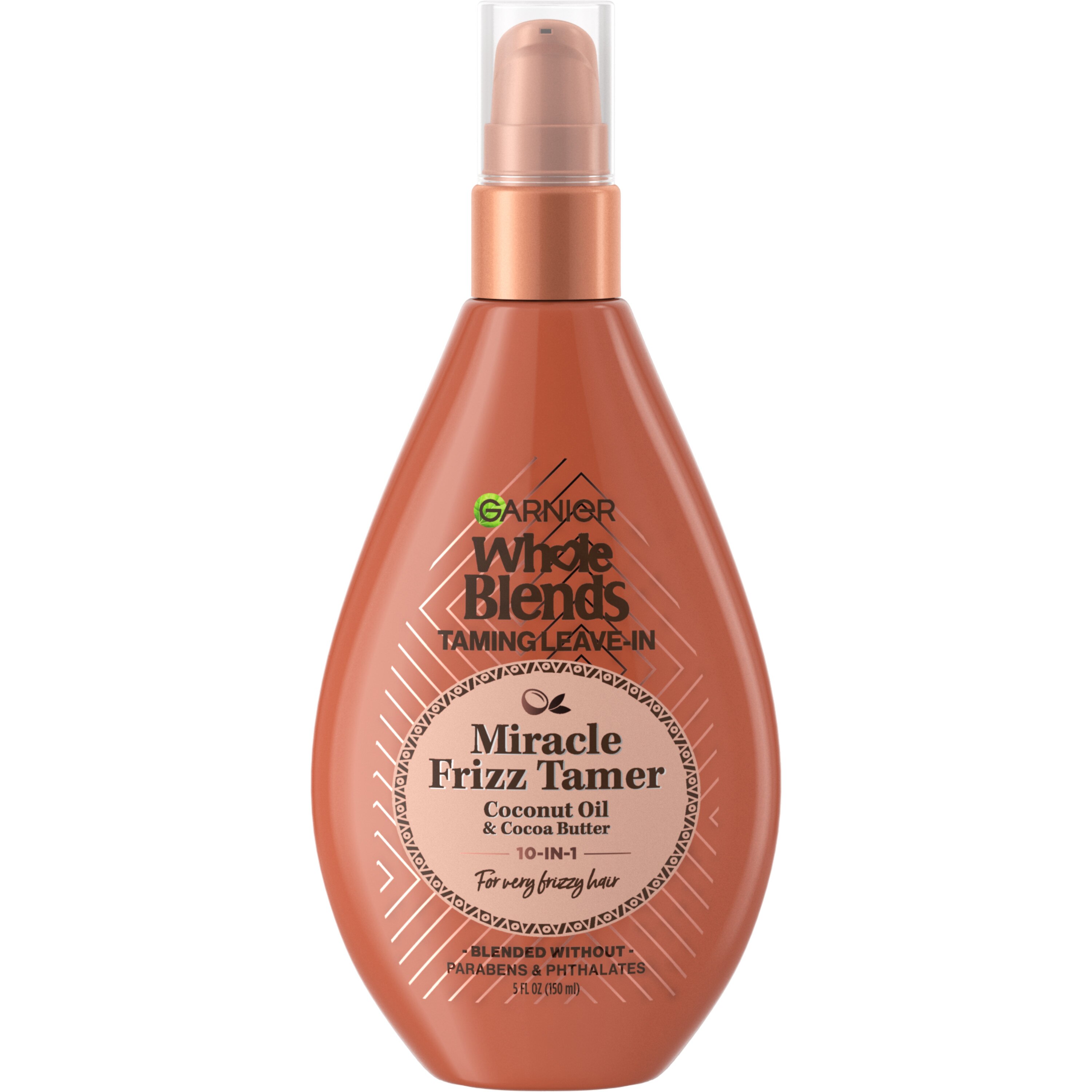 Garnier Whole Blends Miracle Frizz Tamer 10-in-1 Coconut Leave-In Treatment, 5 OZ