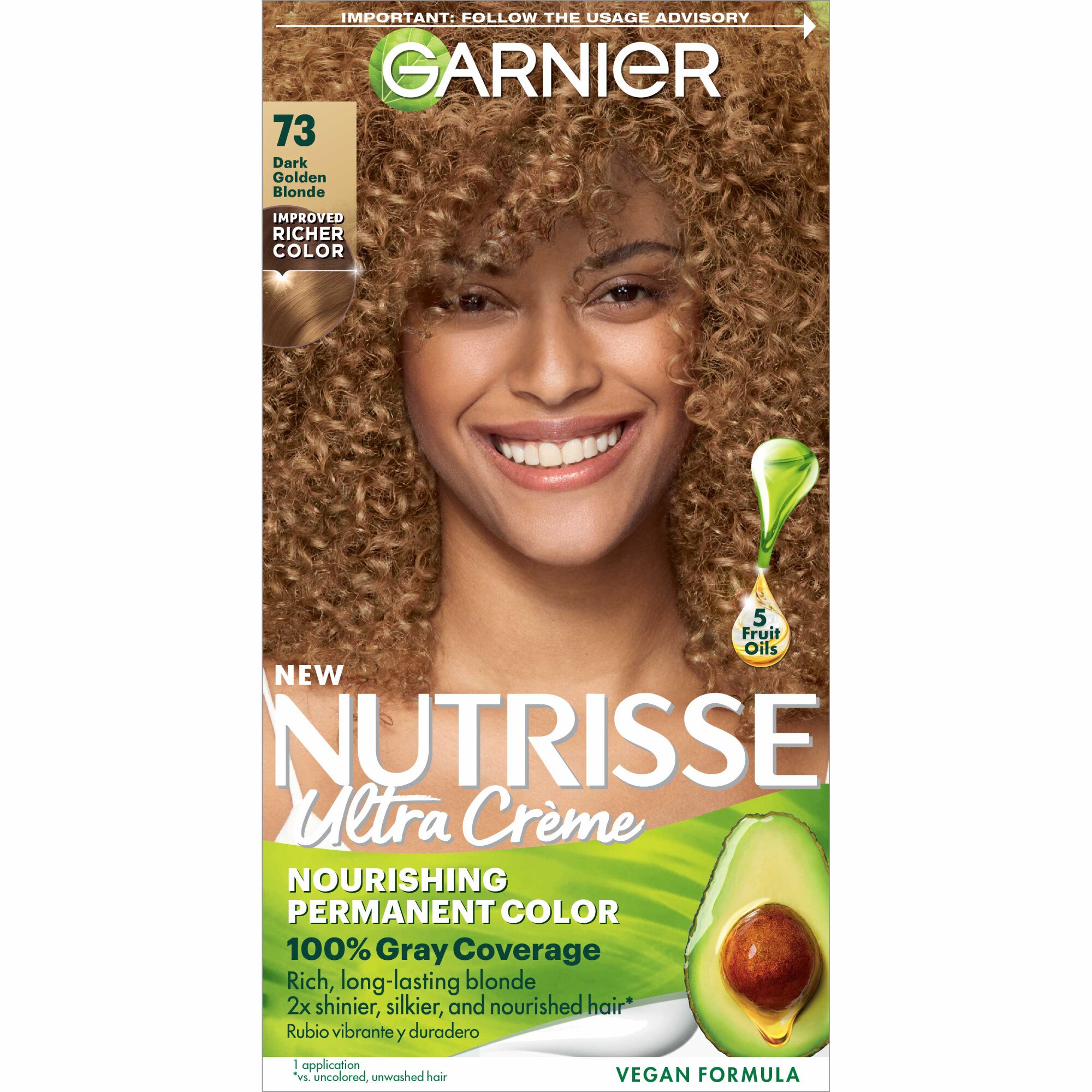 Garnier Nutrisse Nourishing Permanent Hair Color Creme, 73 Dark Golden Blonde , CVS