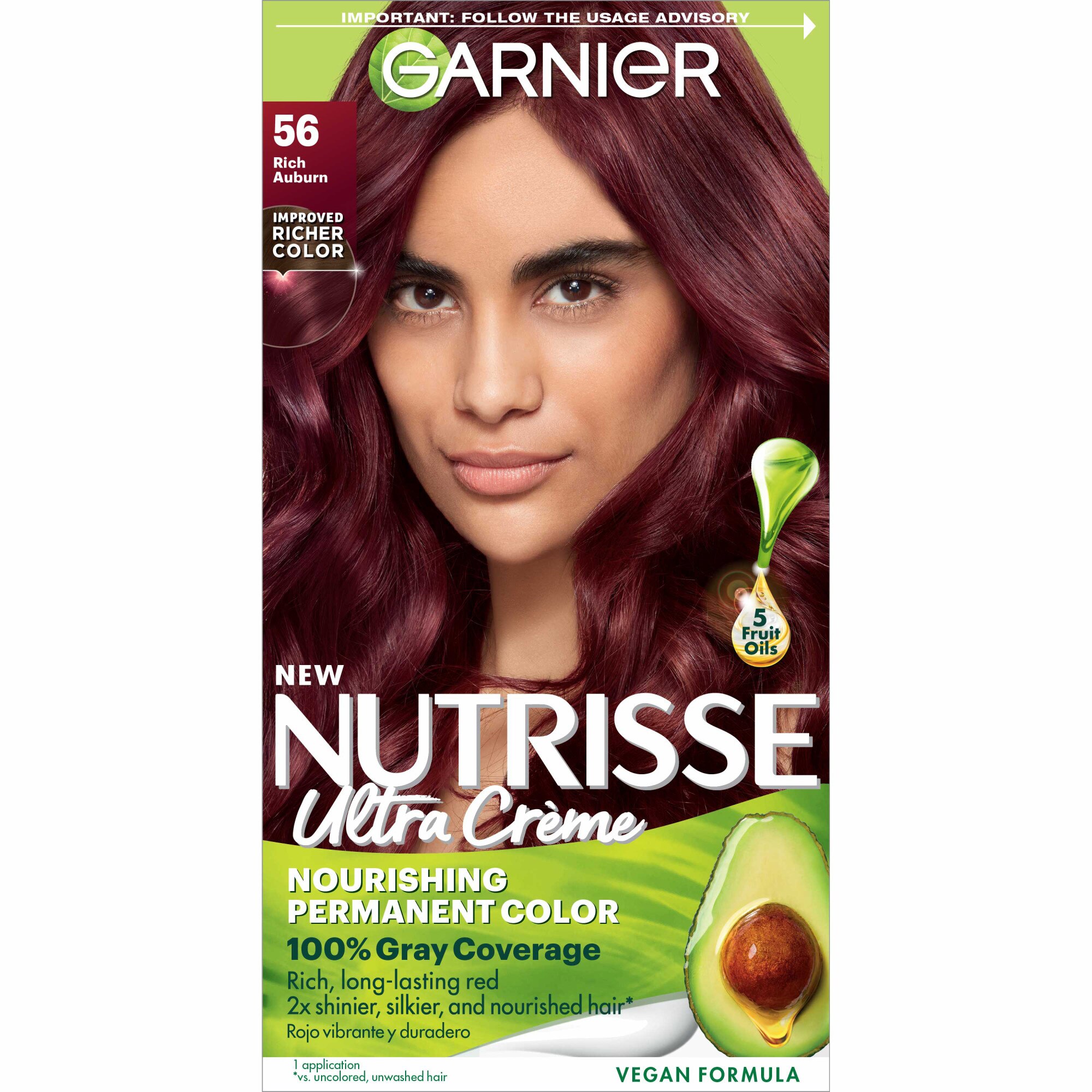 Garnier Nutrisse Nourishing Permanent Hair Color Creme, 56 Medium Reddish Brown , CVS