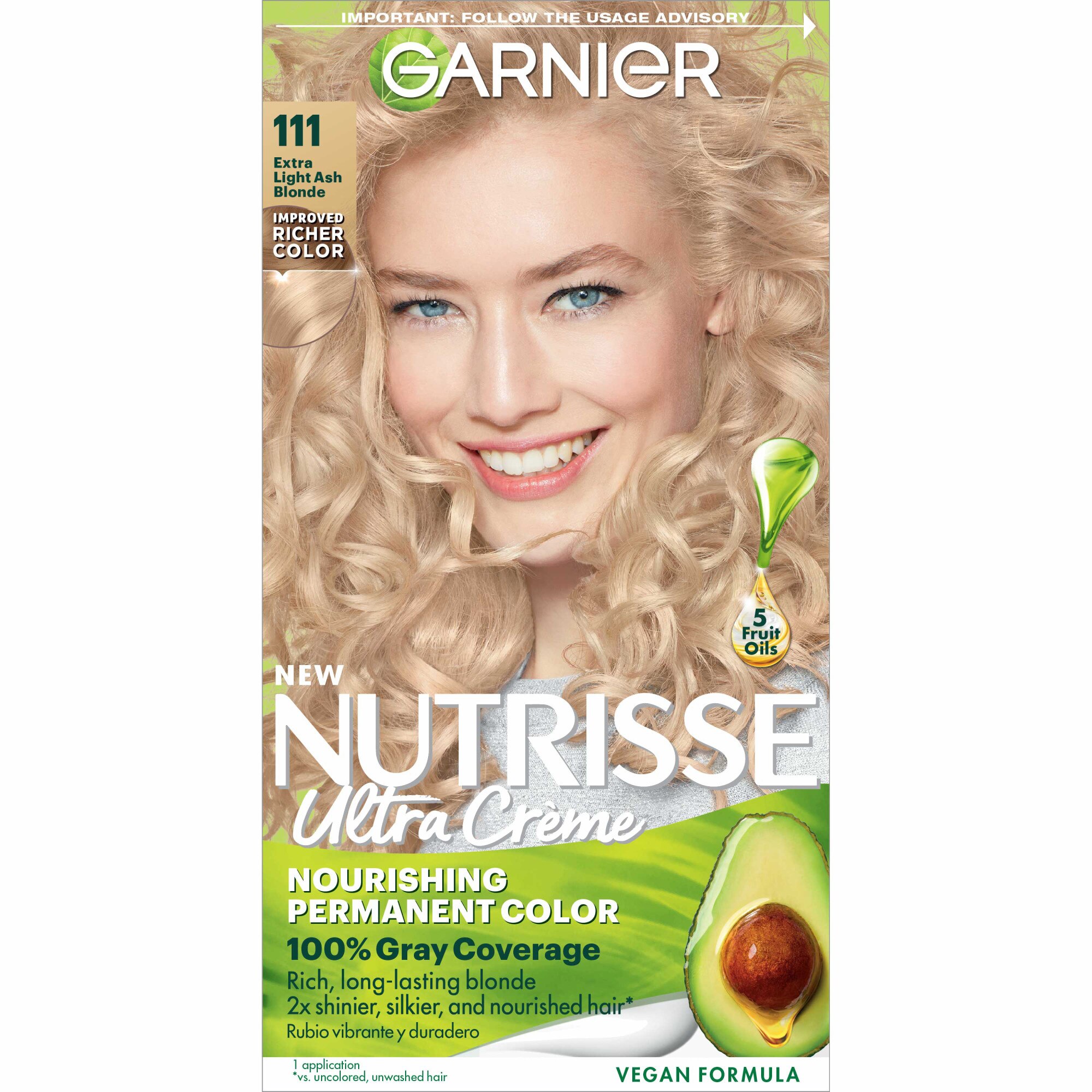 Garnier Nutrisse Nourishing Permanent Hair Color Creme, 111 Extra Light Ash Blonde , CVS