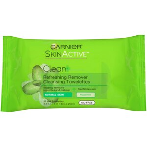 Garnier SkinActive Clean+ Refreshing Remover - Toallitas de limpieza, 25/paquete