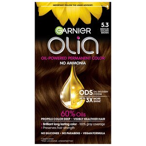 Garnier Olia Oil Powered Permanent Hair Color, 5.3 Medium Golden Brown - 1 , CVS