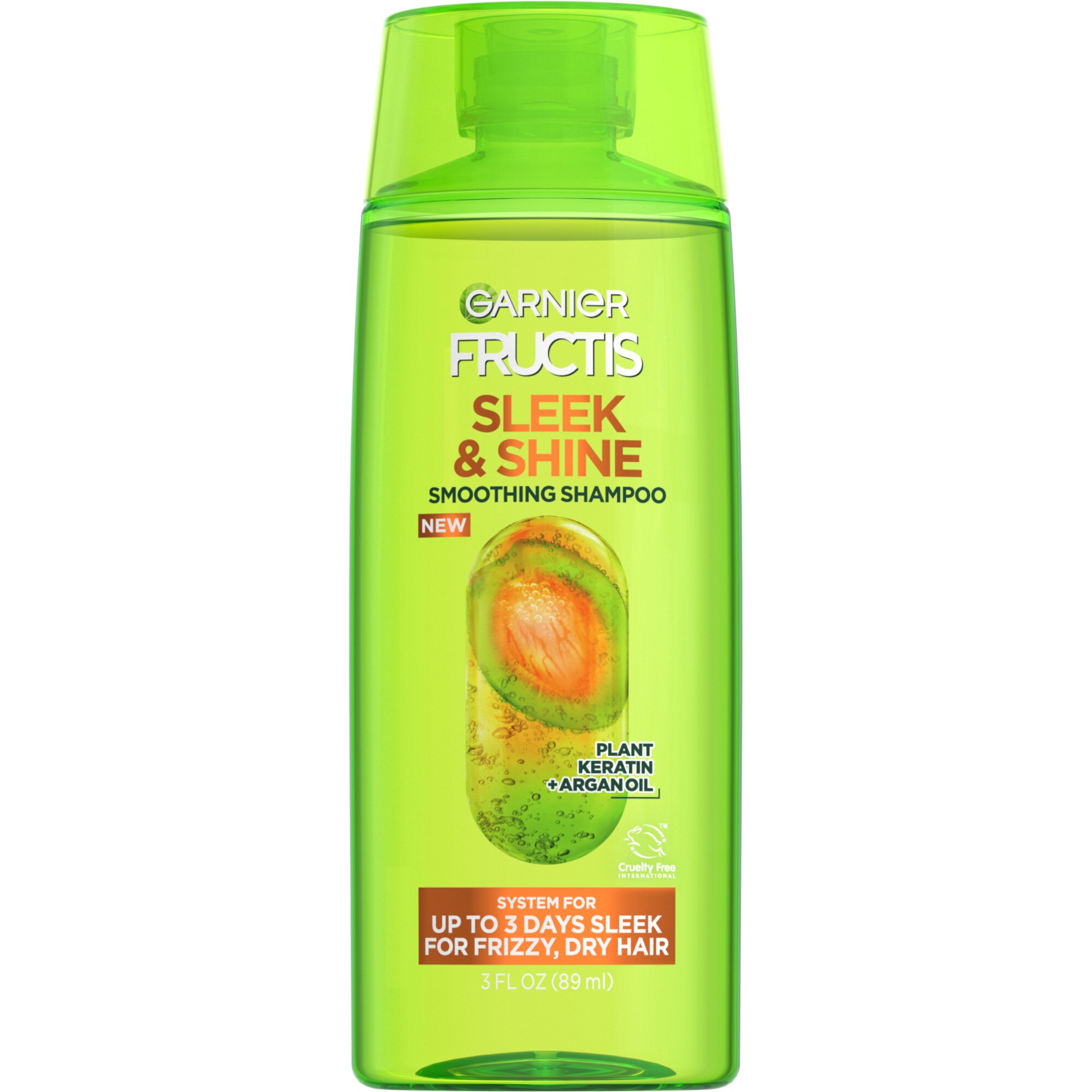 Shine Size & OZ 3 Garnier Shampoo, Fructis Trial Sleek